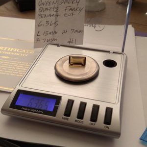 Green Smoky quartz fancy cut certified gemstone for jewelry making